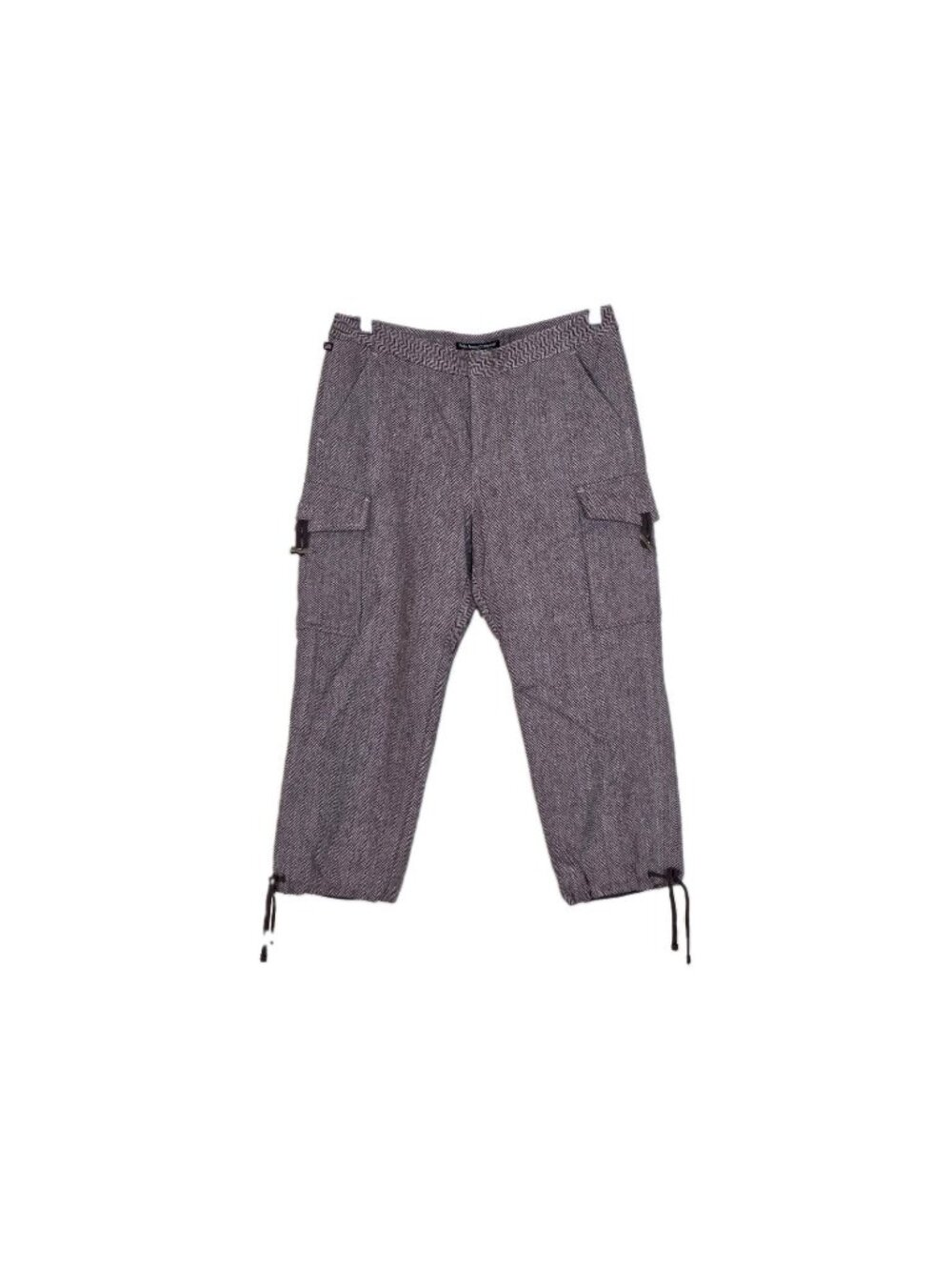 VTG Polo Jeans Co Ralph Lauren Women 6 Wool Tweed Herringbone Cargo Capri Lined